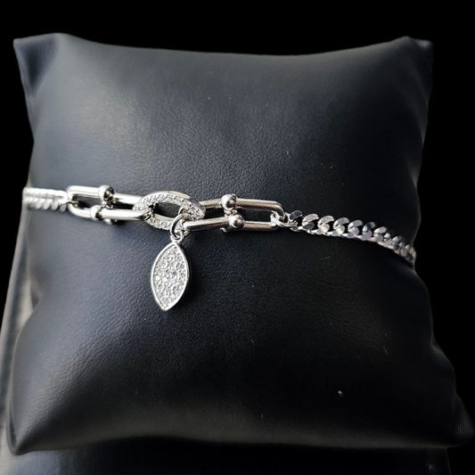 925 sterling silver chain bracelet.