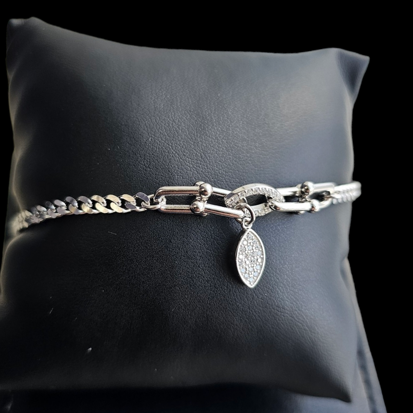 925 sterling silver chain bracelet.