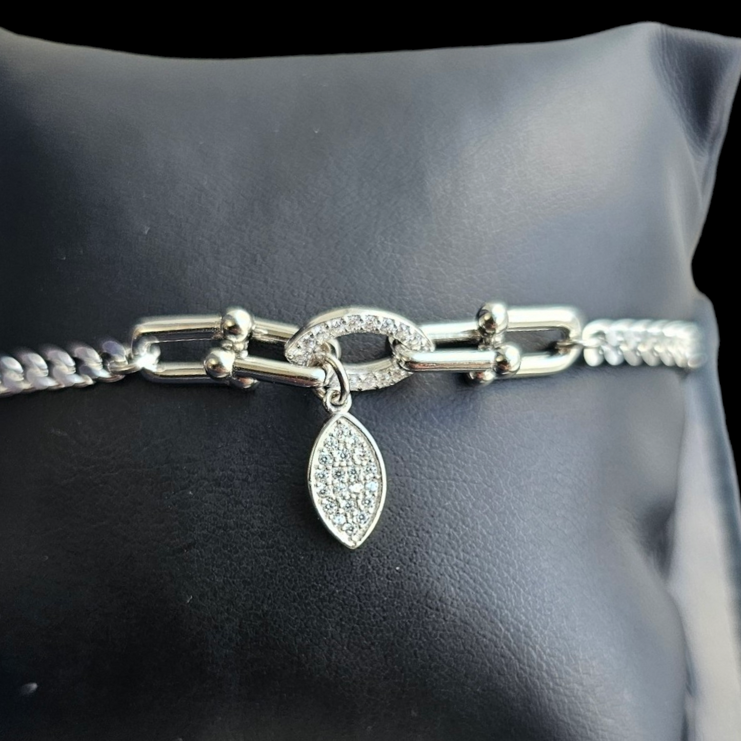 925 sterling silver chain bracelet.