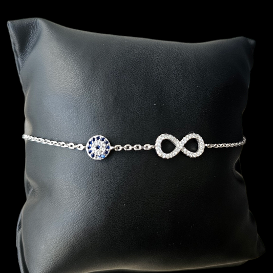 925 sterling Silver infinity bracelet