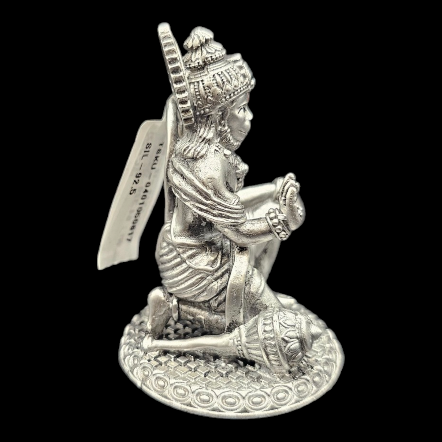 Hanuman ji 3D Solid Idol in  925 Silver