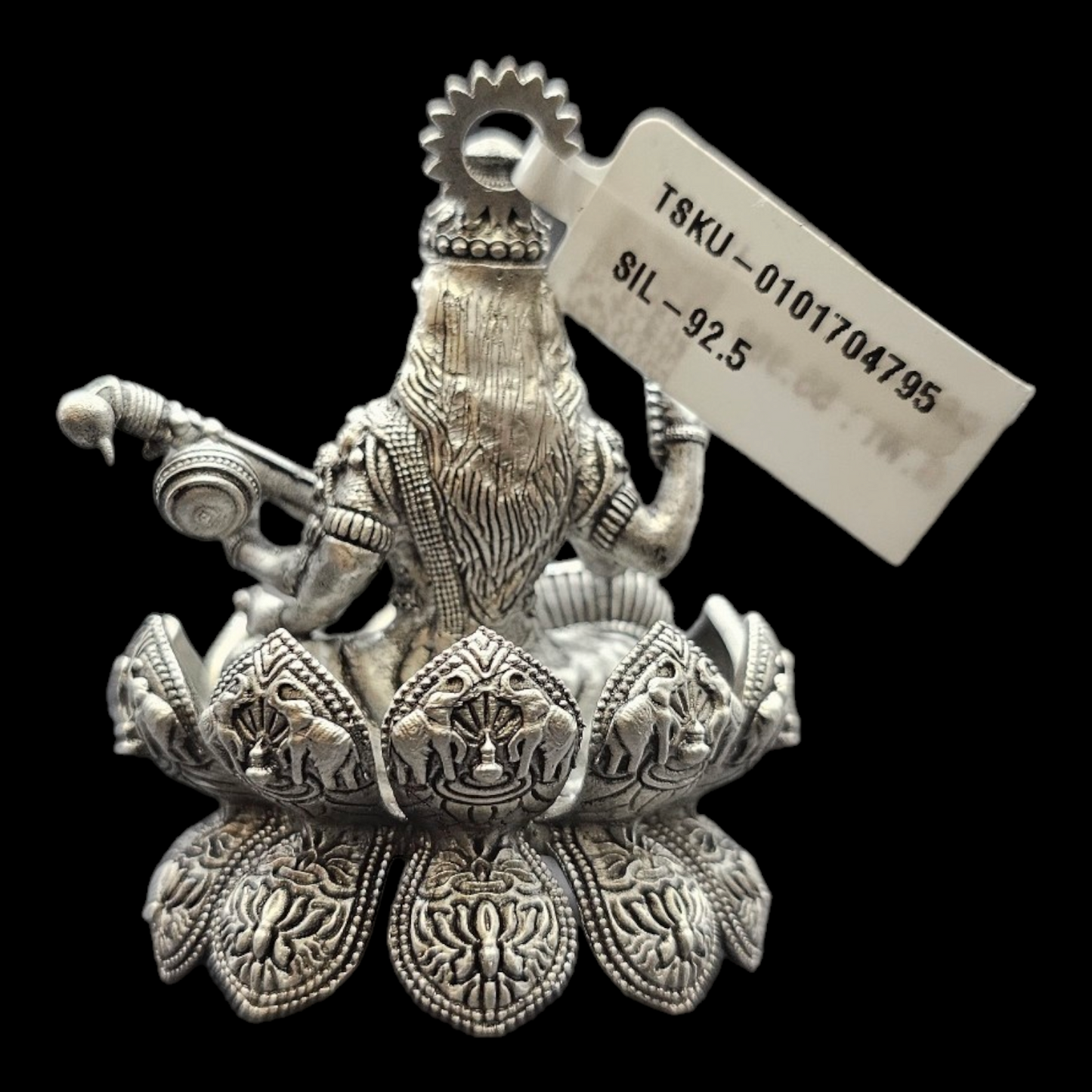 925 silver Goddess Saraswati 3D idol