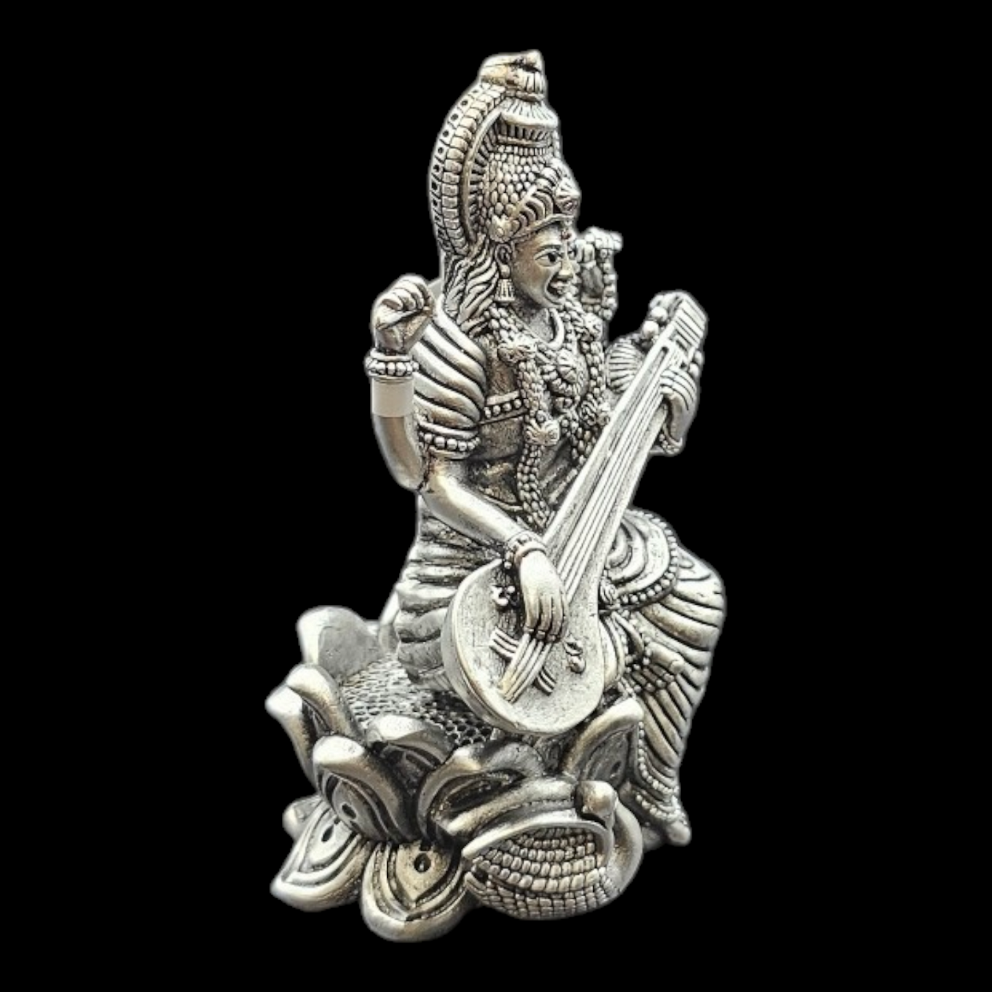 925 silver Goddess Saraswati 2D Idol