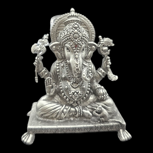 924 silver Lord Ganesha 3D Solid idol