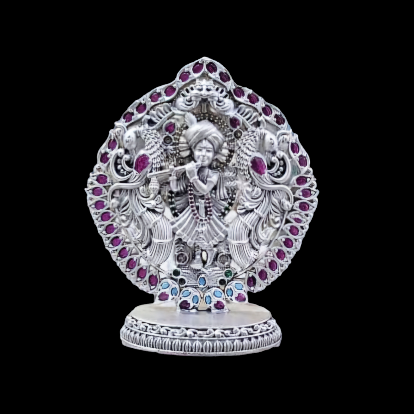 925 silver Lord  krishna 2D idol