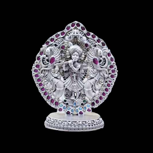 925 silver Lord  krishna 2D idol