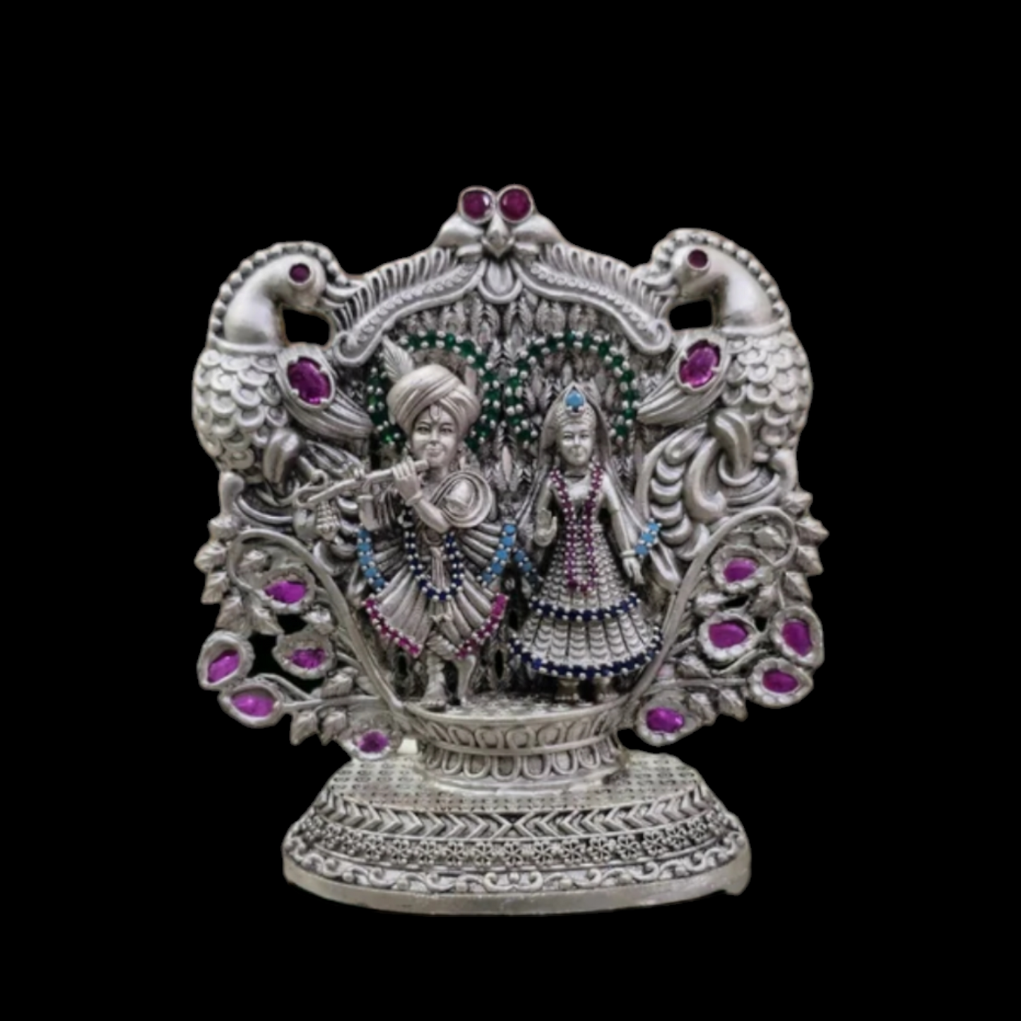 925 silver Radha krishna 2D idol