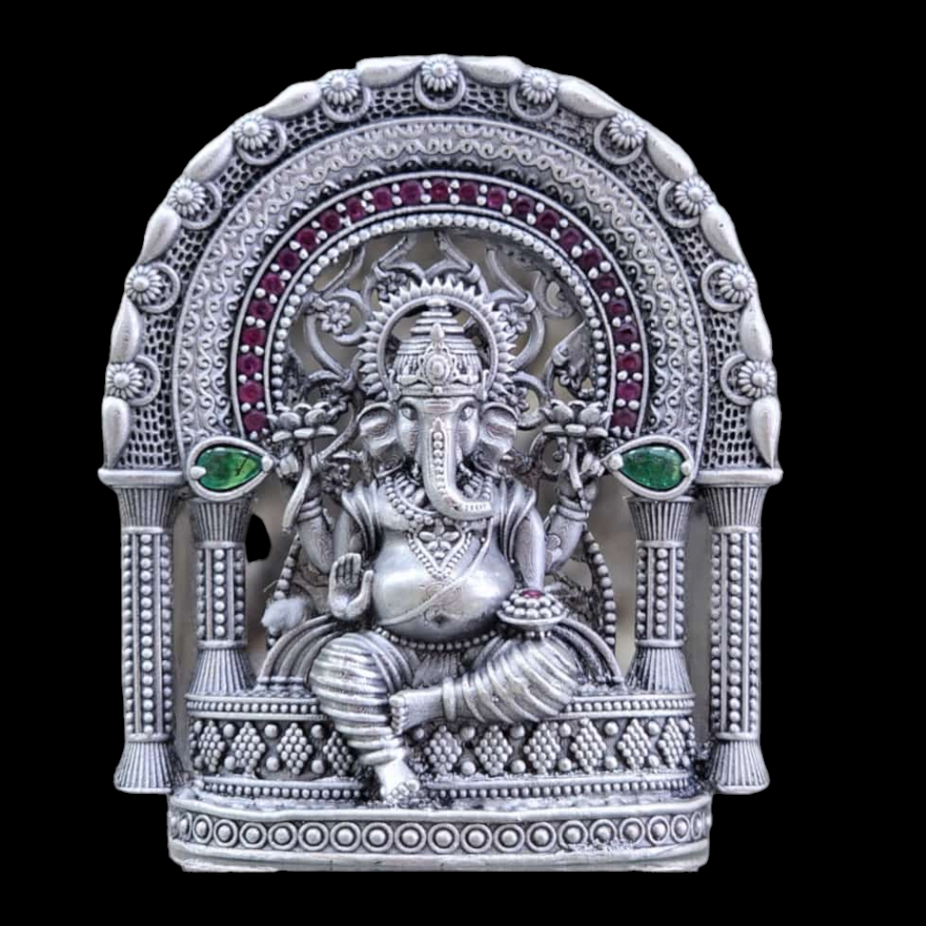 925 silver Ganesha 3D Idol