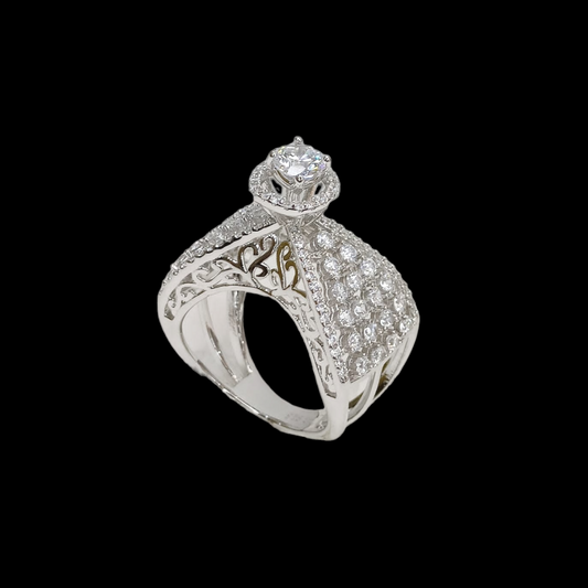 925 silver premium solitaire Tower Ring