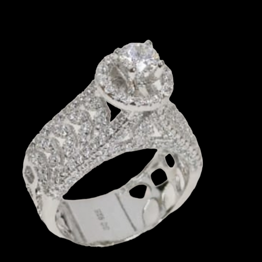 925 silver premium solitaire Tower Ring