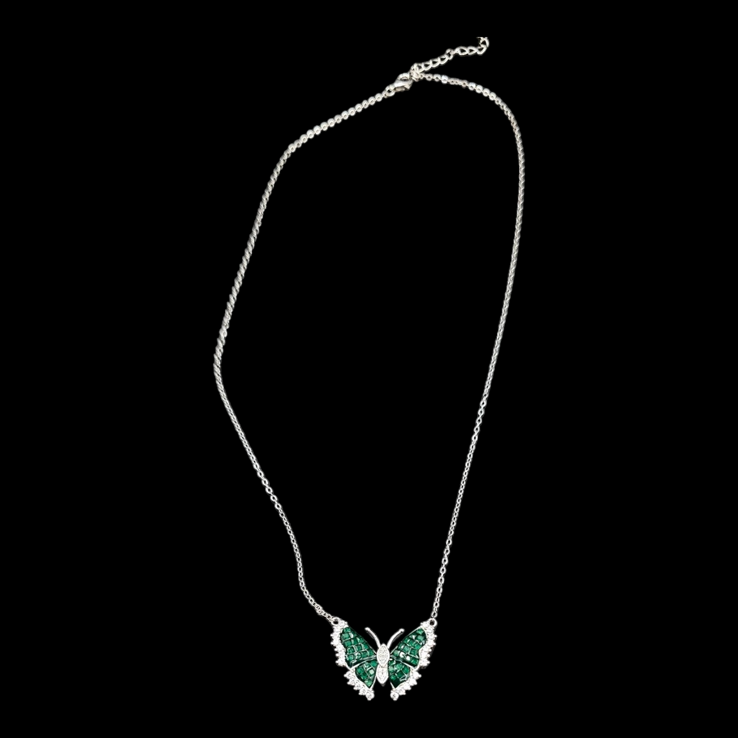 925 silver Butterfly pendant Necklace