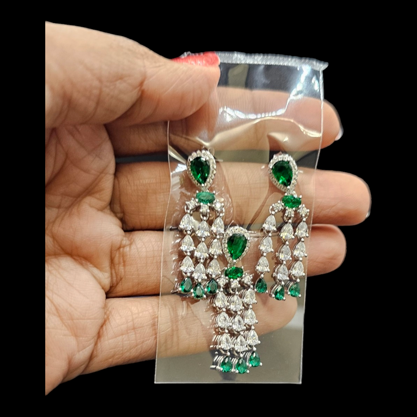 925 silver pendant Earings set