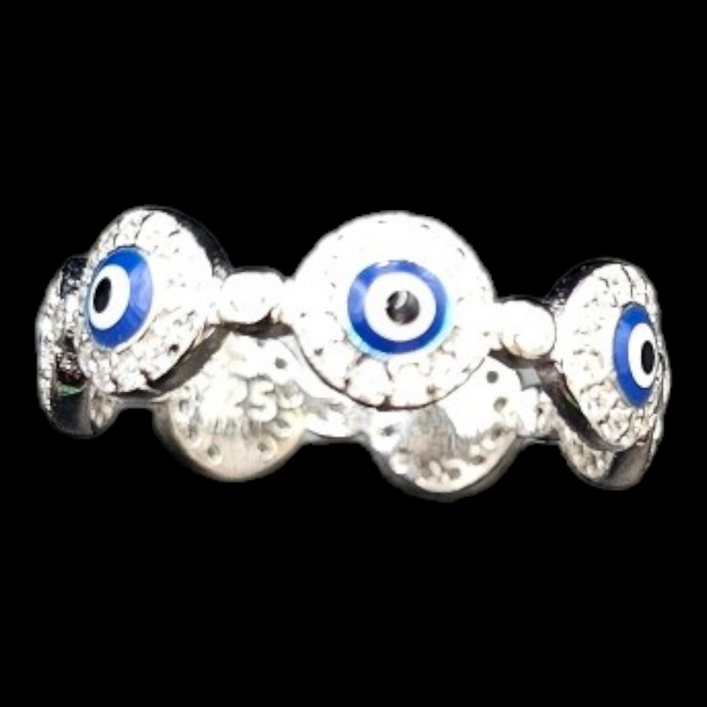 925 Silver Evil Eye Round Ring