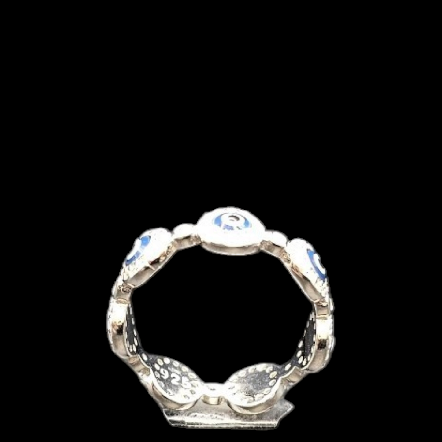 925 Silver Evil Eye Round Ring