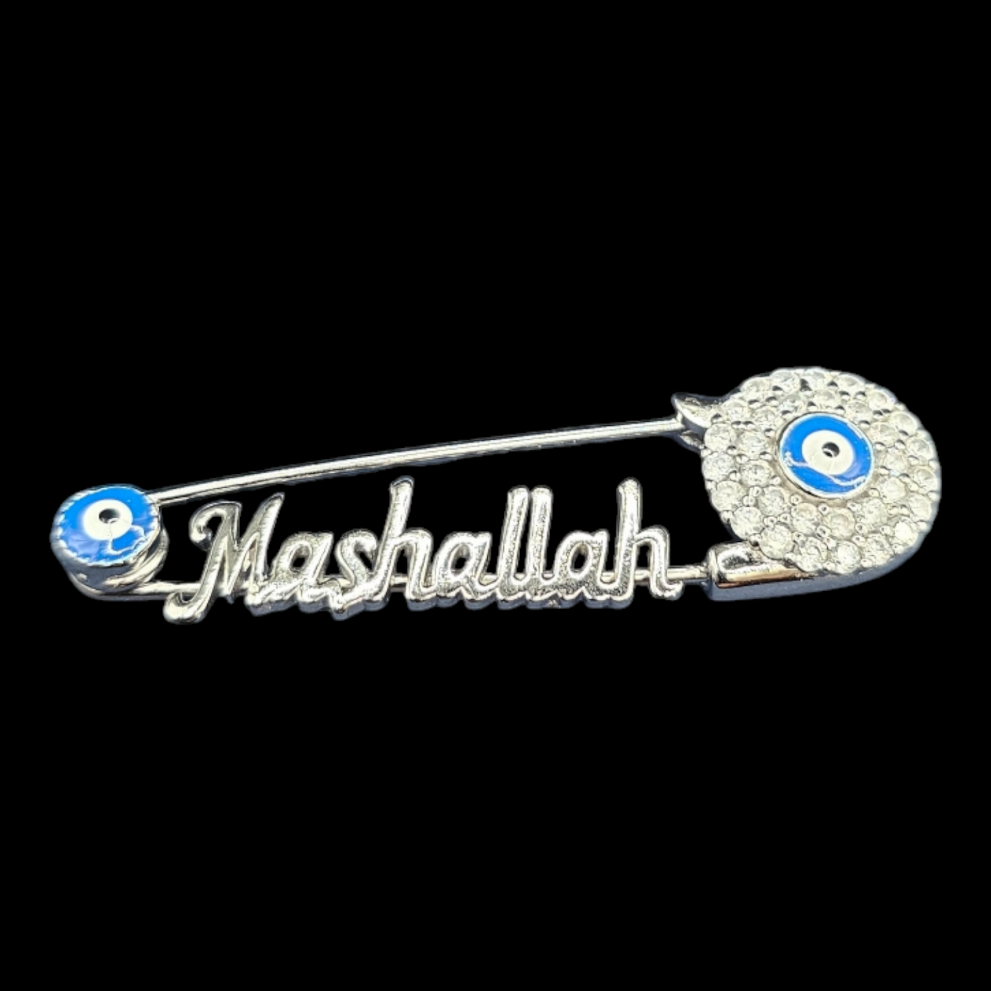 925 sterling Silver Mashallah Turkish evil eye brooch islam muslim Baby Pin