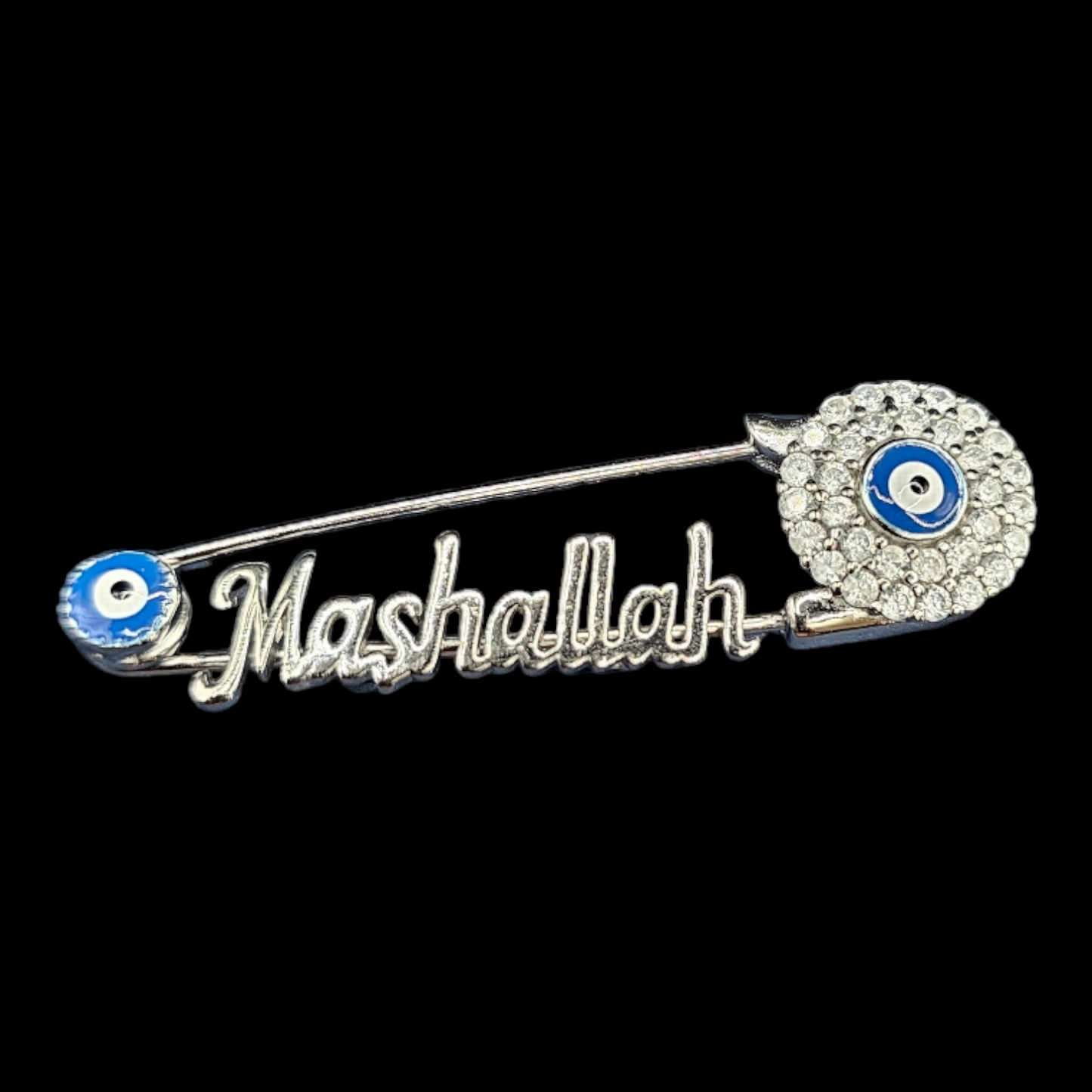 925 sterling Silver Mashallah Turkish evil eye brooch islam muslim Baby Pin