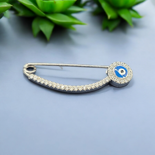 925 sterling Silver Turkish evil eye brooch Baby Pin