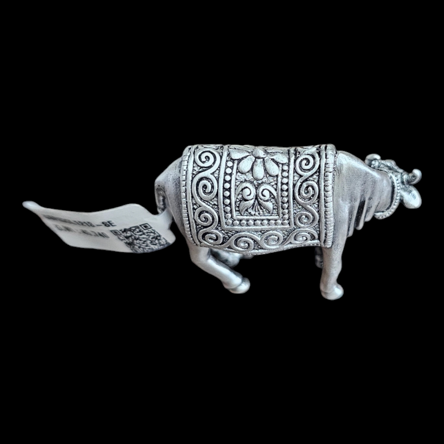 925 silver kamdhenu cow and calf  idol