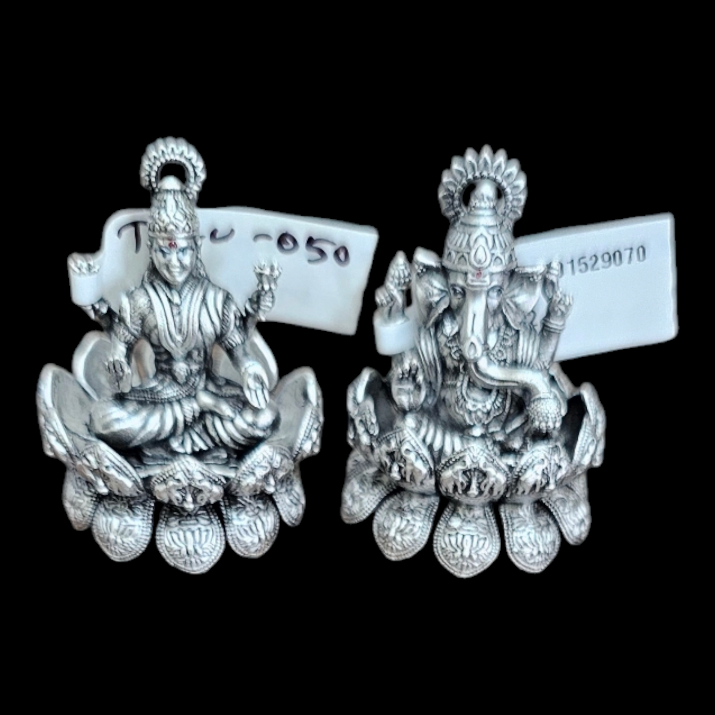 925 silver Lord ganesha and goddess Lakshmiji idols