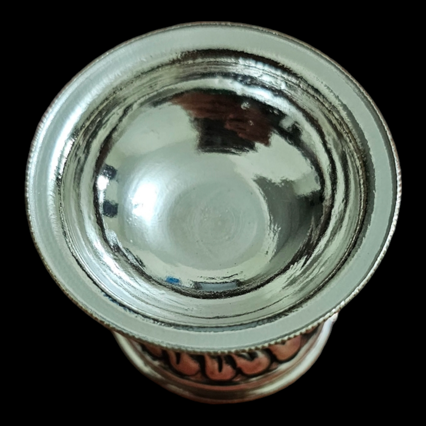 925 silver Antique Polish diya.