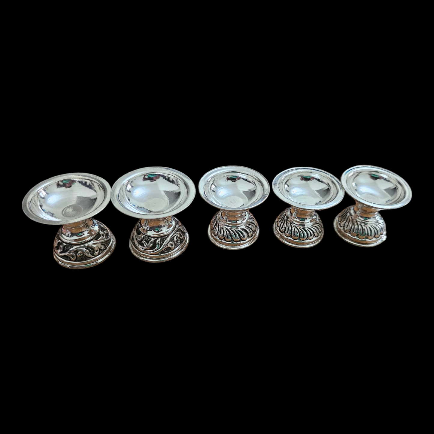 925 silver Antique Polish diya.