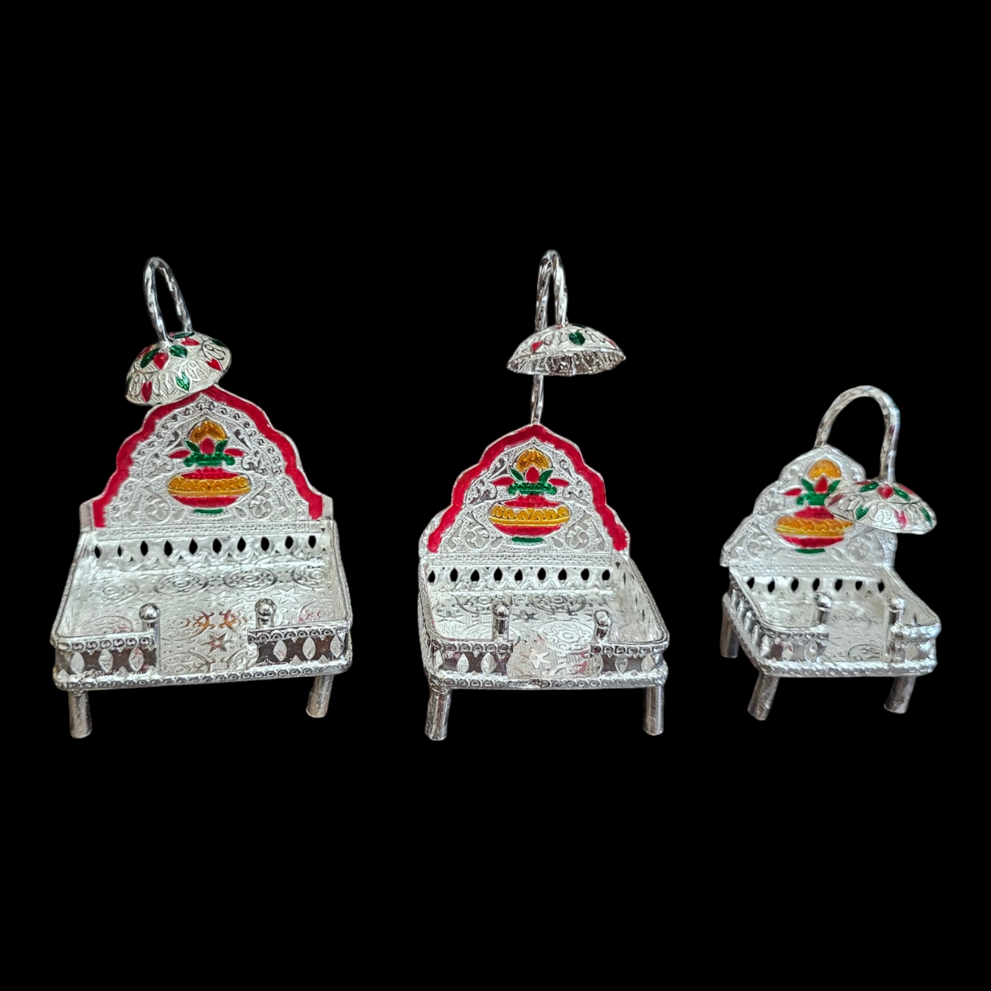 Pure Silver sinhasan for Home temple.