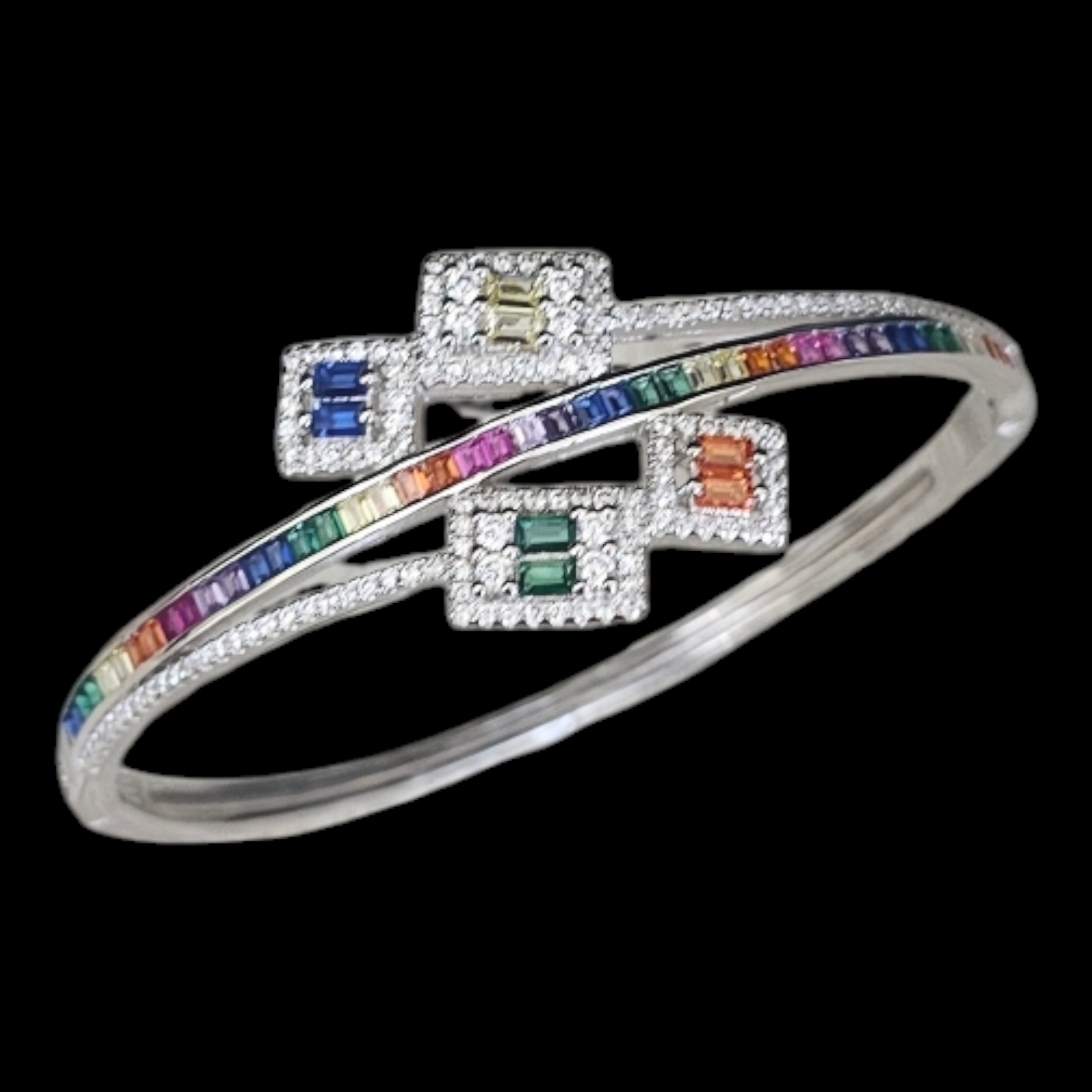 925 silver multicoloured zircon stone Bracelet