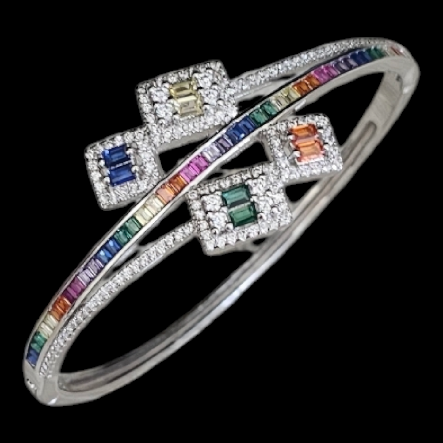 925 silver multicoloured zircon stone Bracelet