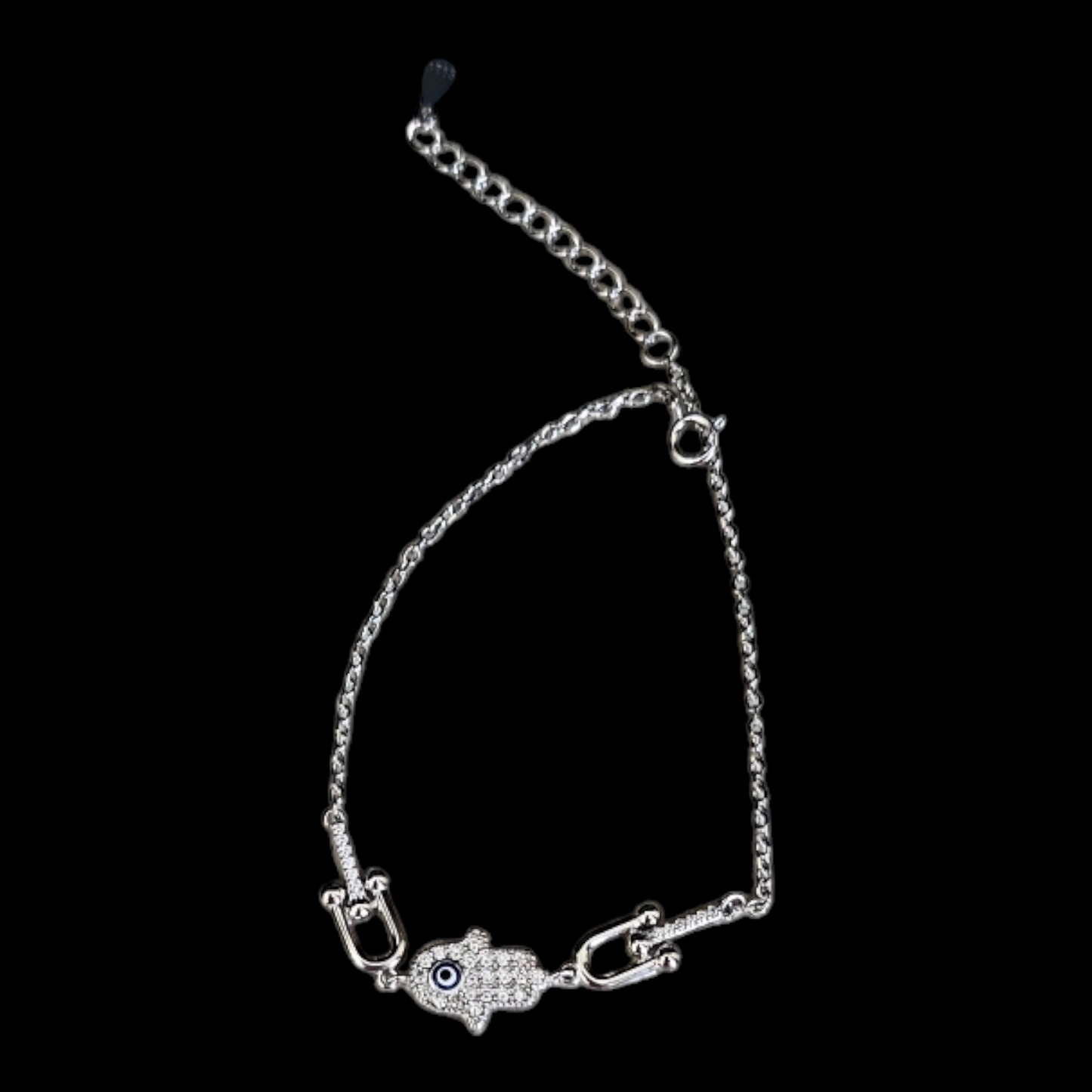 925 silver Hamsa Hand loose bracelet