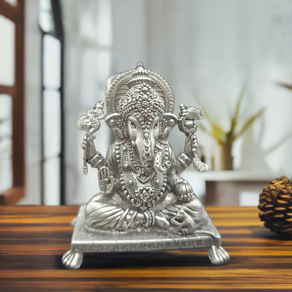 924 silver Lord Ganesha 3D Solid idol