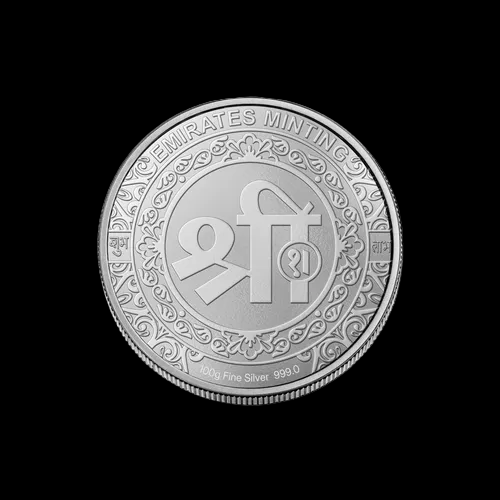 999 Silver Goddess Laxmi Coin 100 g