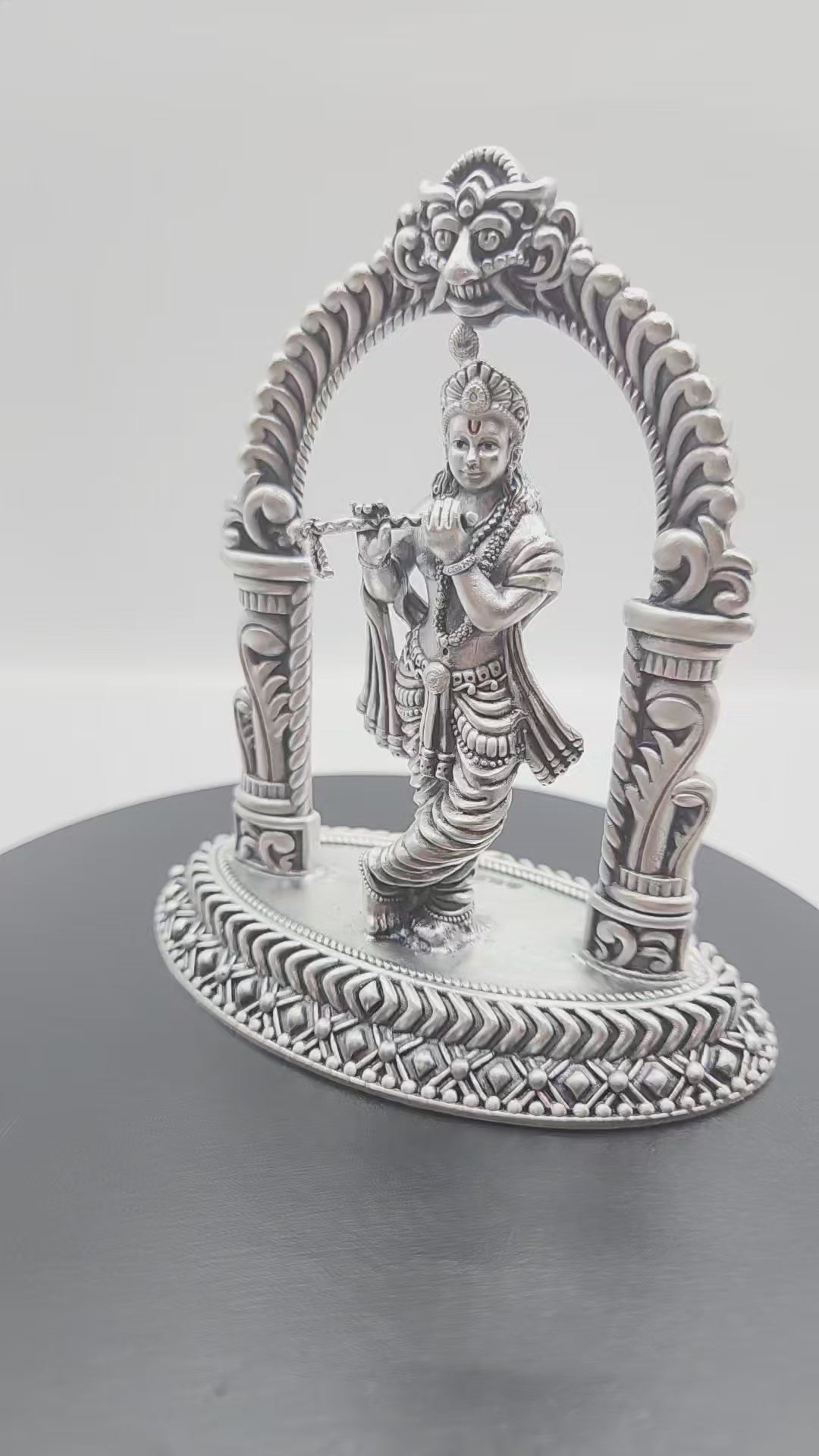 Antique Silver Krishna Idol