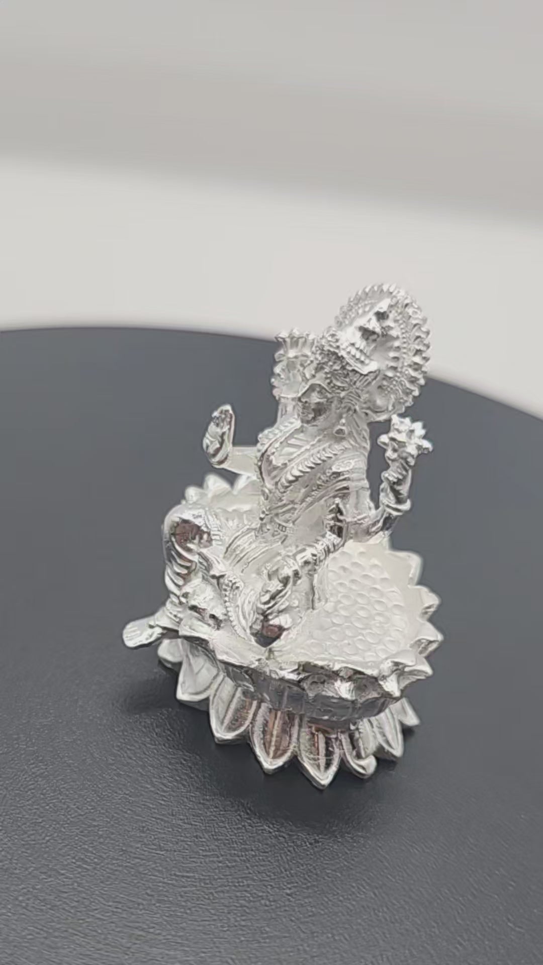 925 Silver  Goddess Laxmi solid Idol. 