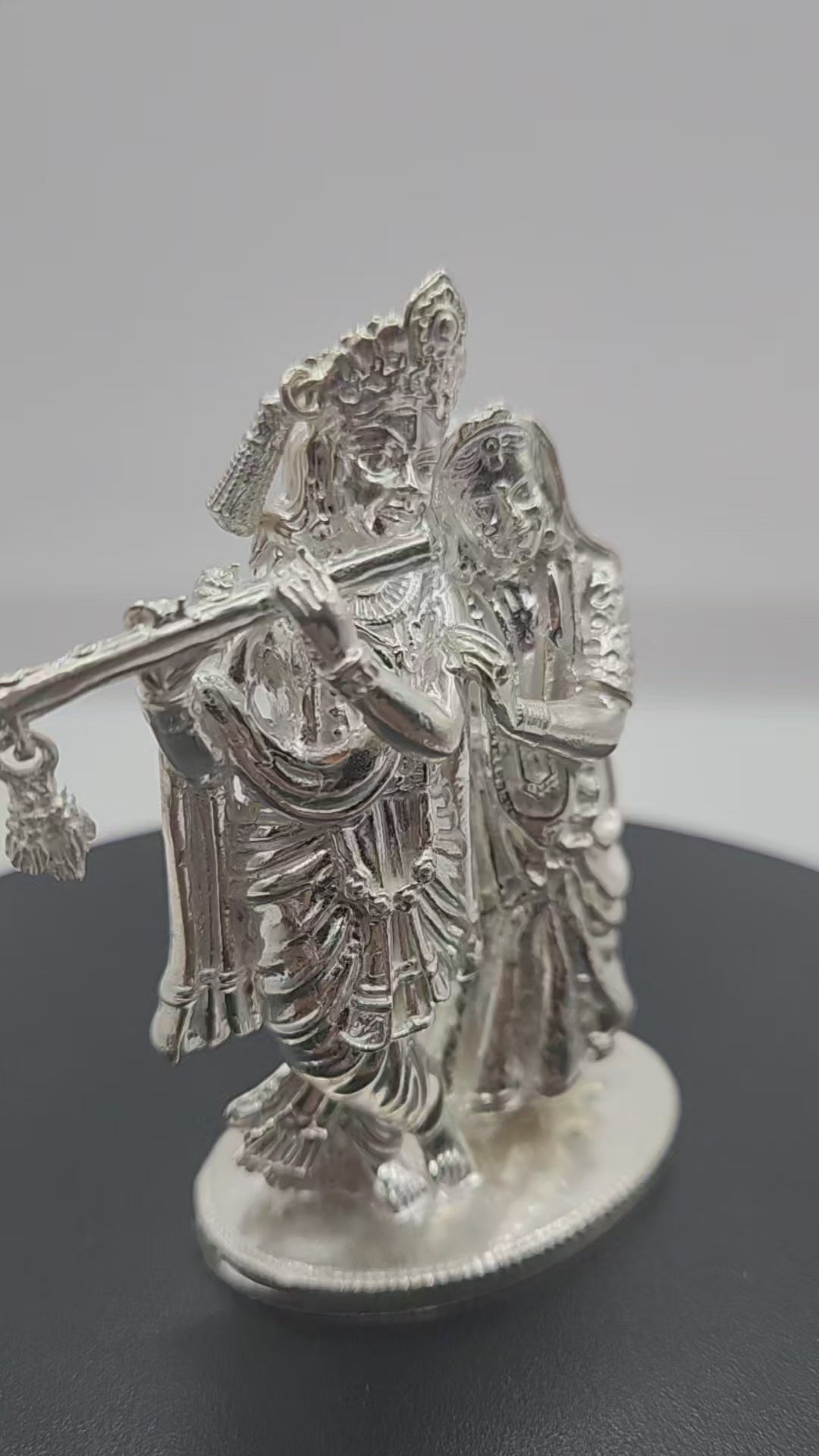 925 Silver Lord Radha Krishna Solid Idol
