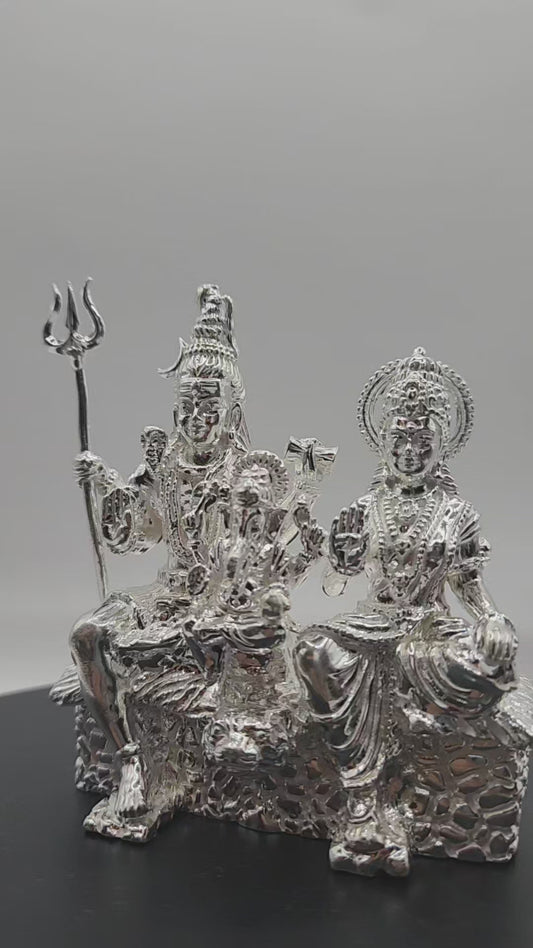 925 Silver Shivparival Solid Idol.