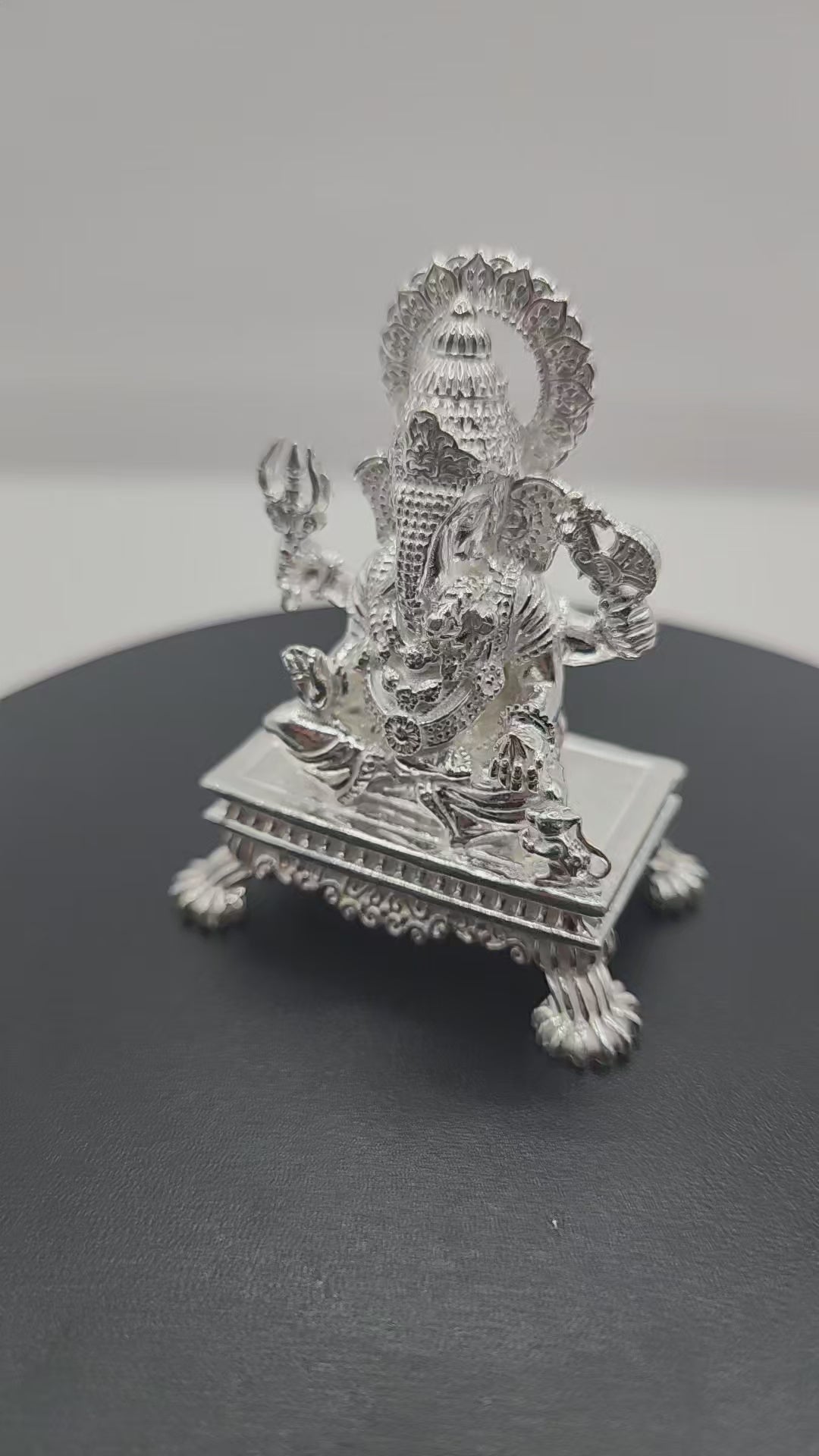 925 Silver Lord Ganesha Solid Idol
