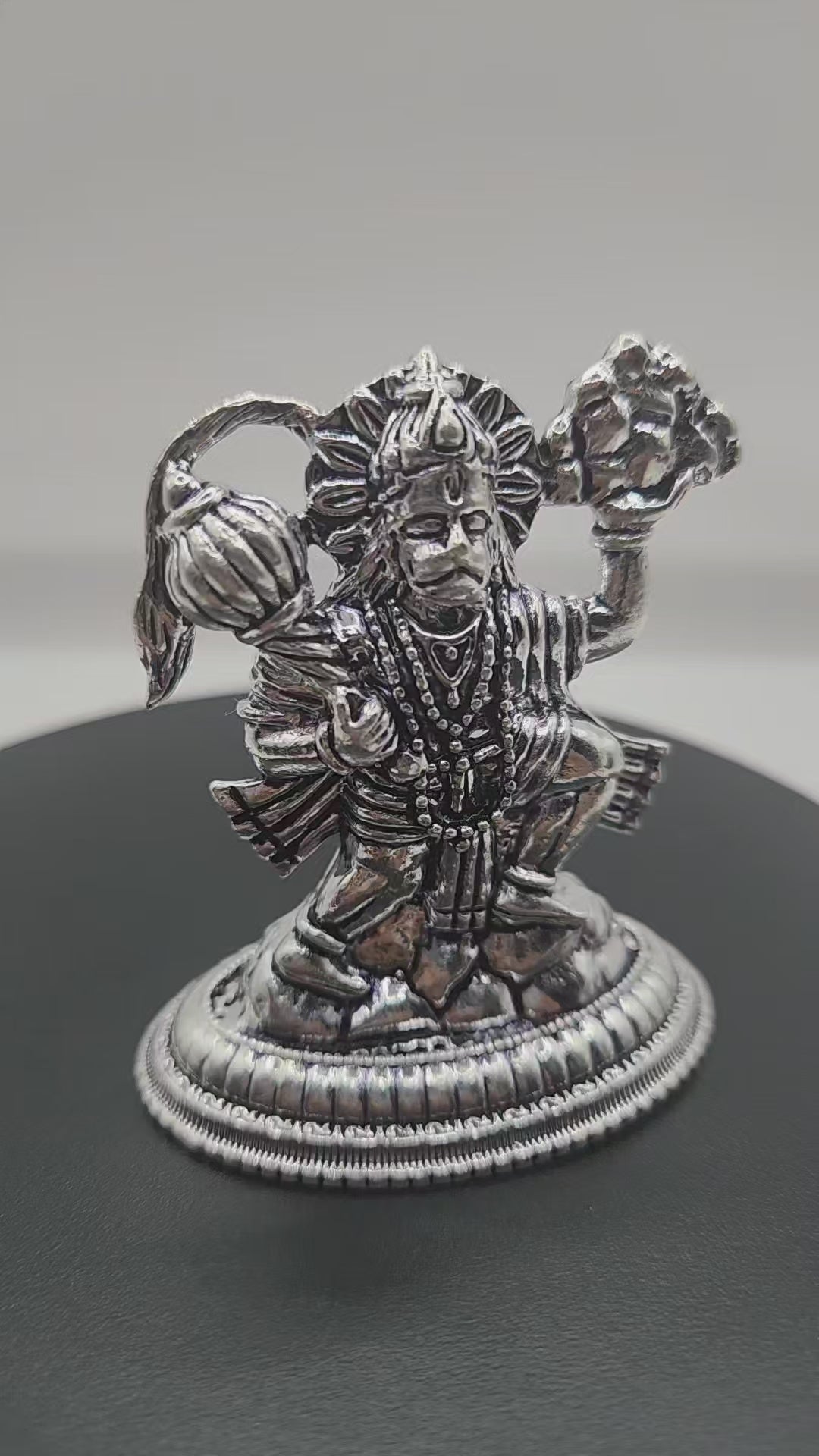 Silver Shree Hanuman Solid Idol