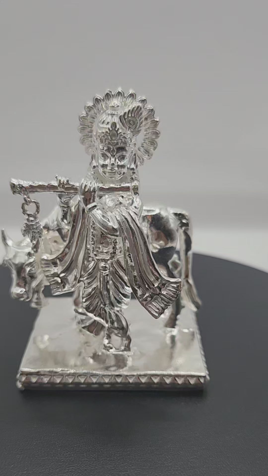 925 Silver Lord Krishna Solid Idol