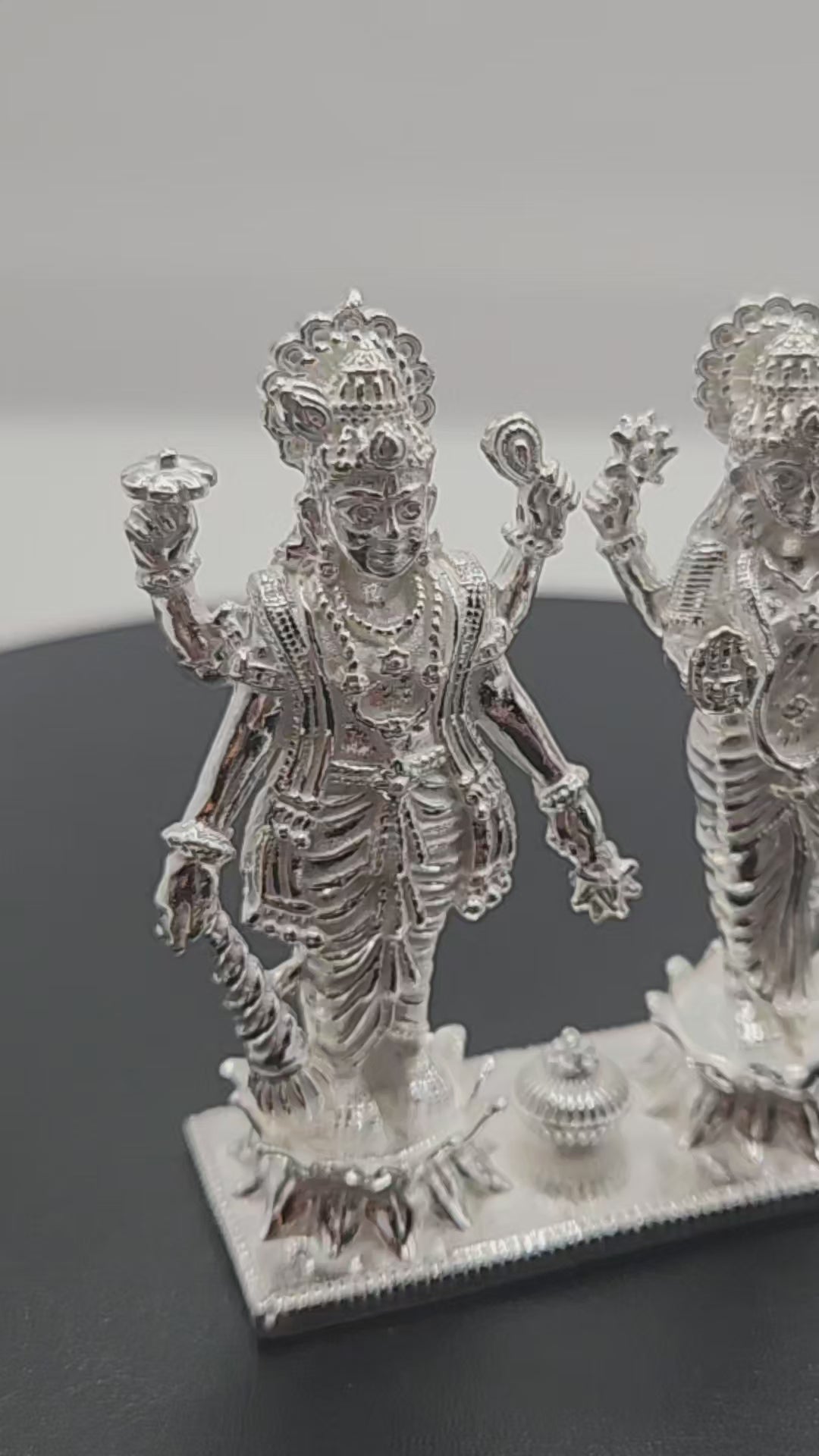 925 Silver Lord Vishnu And Goddess Laxmi  solid Idol.