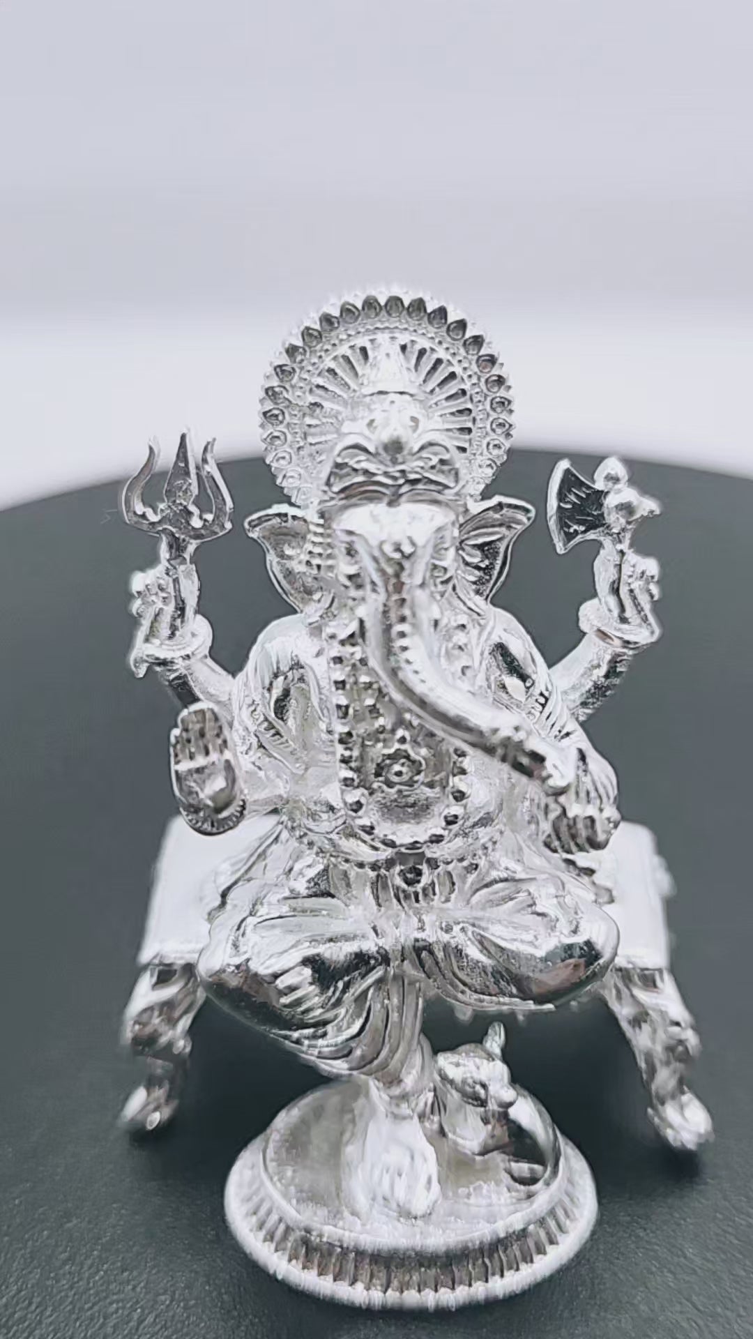 925 Silver Lord Ganesha Solid Idol