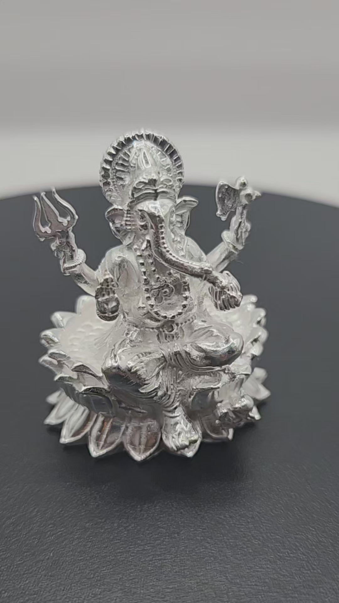 925 Silver Lord Ganesha Solid Idol