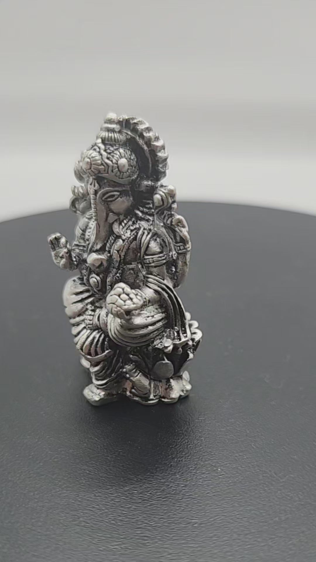 925 Silver Lord Ganesha Solid Idol