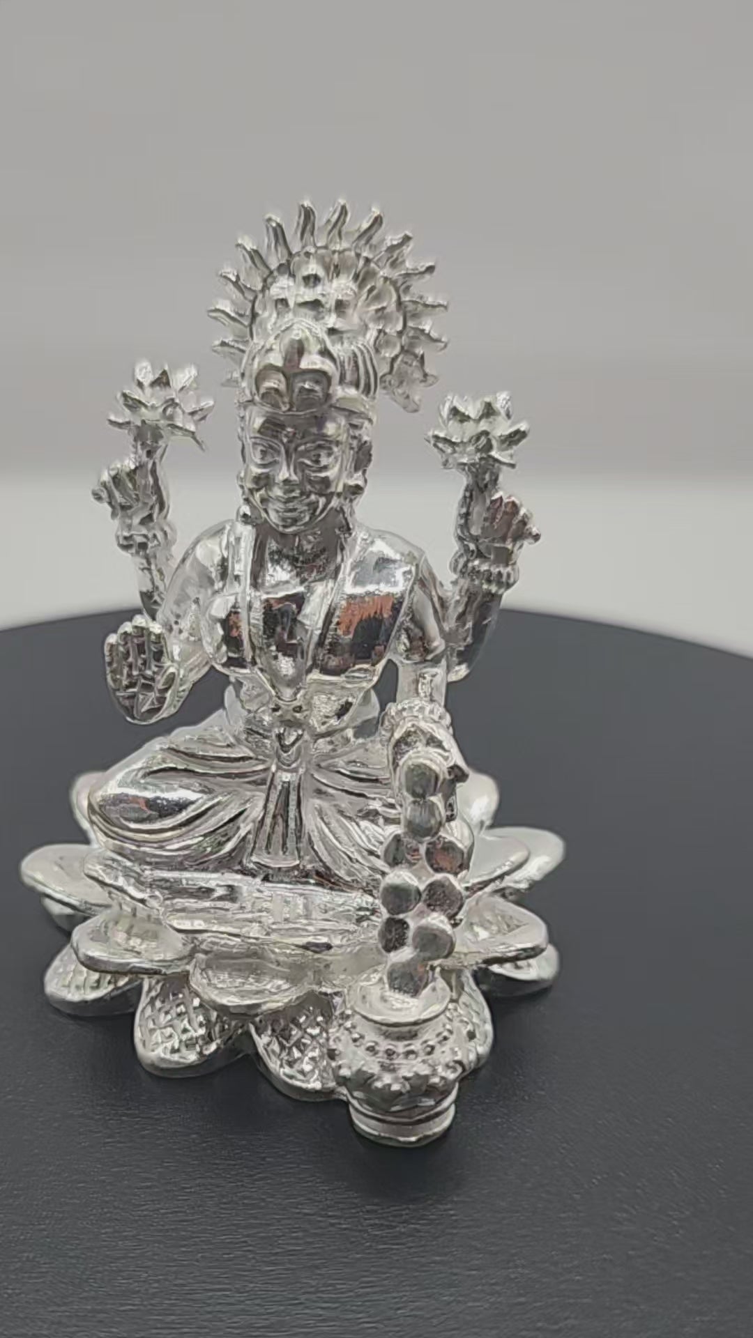 925 Silver  Goddess Laxmi Solid  Idol. 