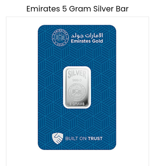 Emirates 5 gms silver Bar