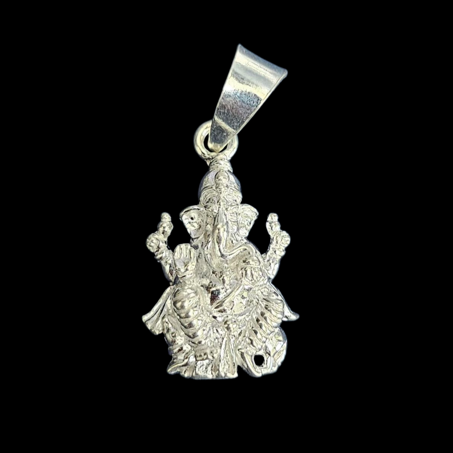 Pure silver ganesha pendant
