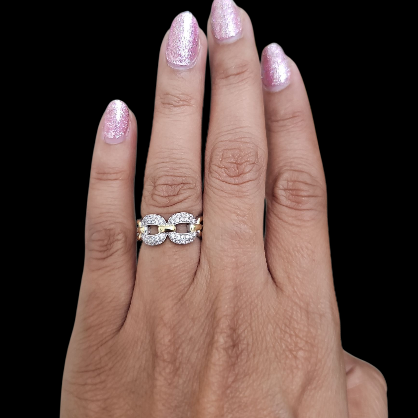 925 silver two-tone pendant  earrings and ring set