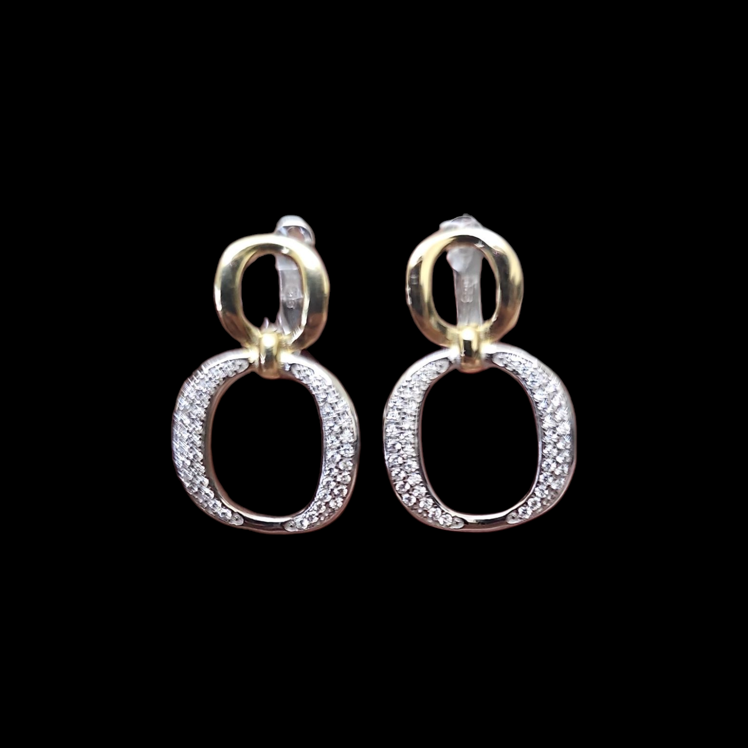 925 silver two-tone pendant  earrings and ring set