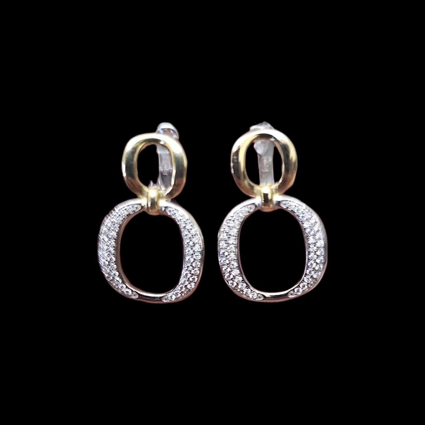 925 silver two-tone pendant  earrings and ring set