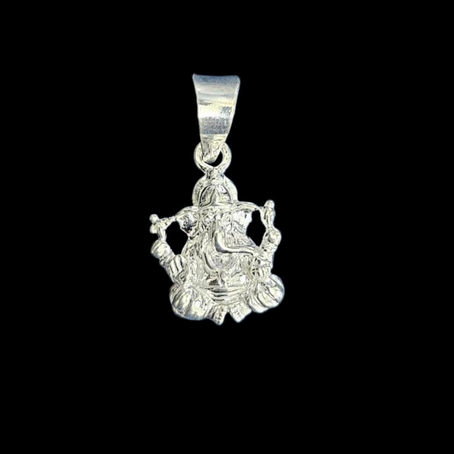 Pure silver ganesha pendant
