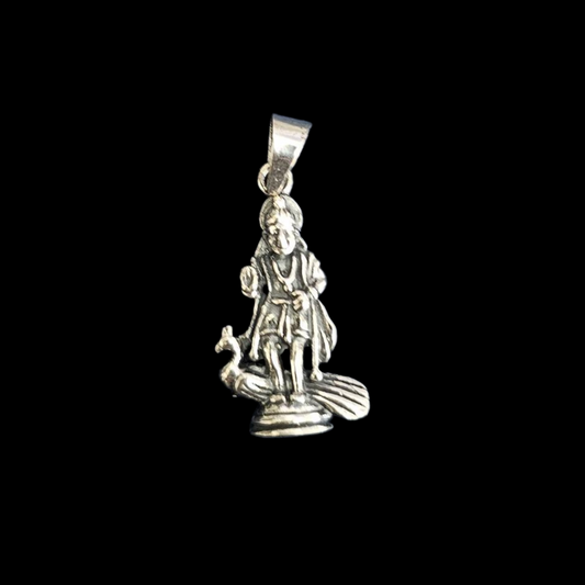 Pure silver Lord murugan kartikeya pendant